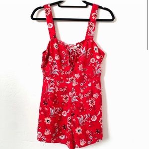 Red Paisley romper 🌟 4/$20